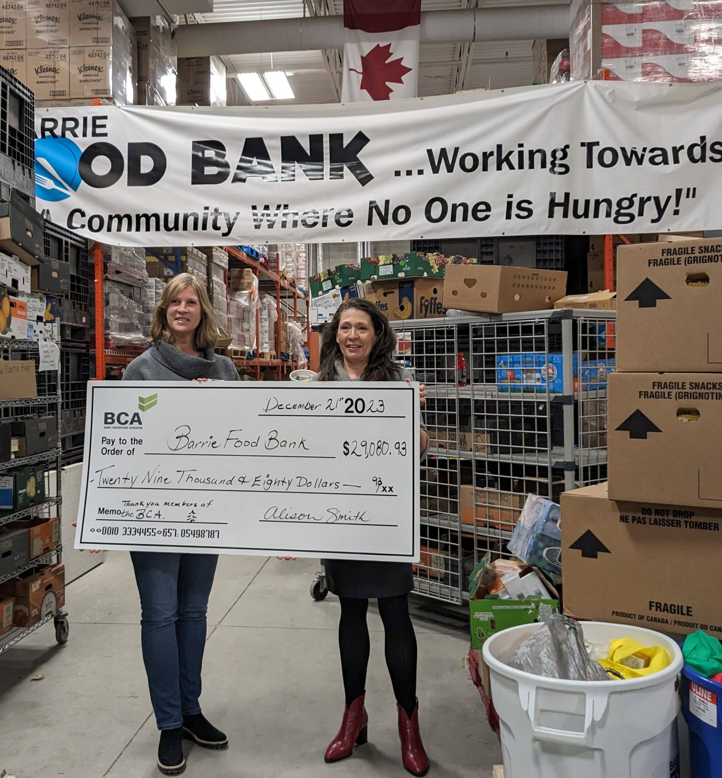 BCA raises 29,000 for local food banks Ontario Construction News